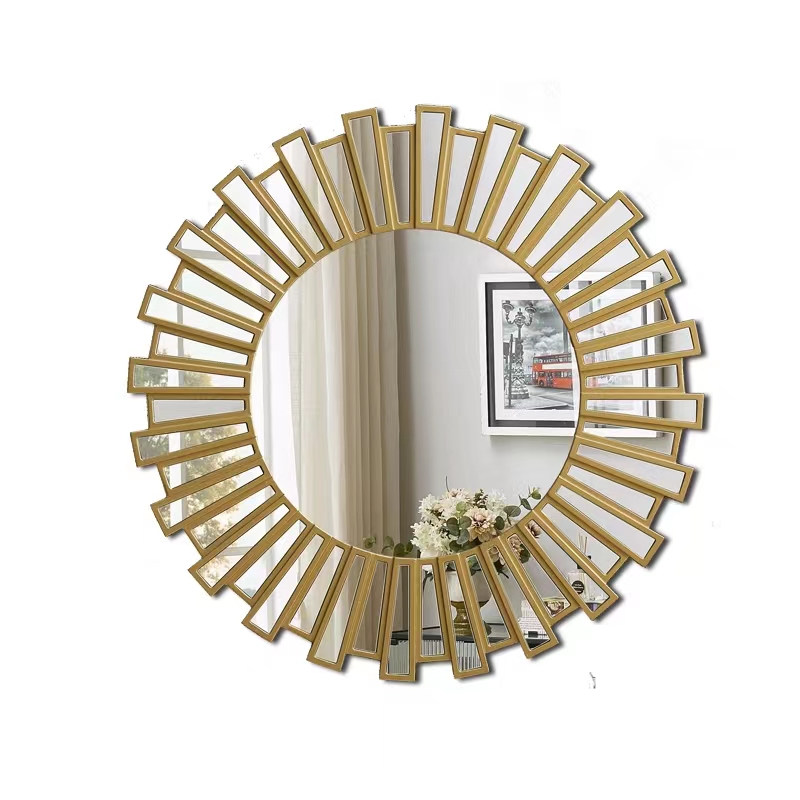 High quality European light luxury bathroom mirror Bedroom makeup mirror decoration oval wall hanging toilet vanity mirror